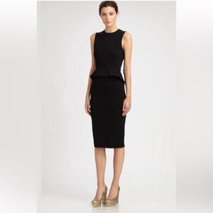 Stella McCartney Black Sleeveless Peplum Dress